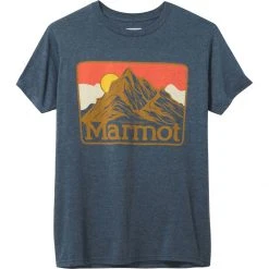 Marmot Mountain Peaks Short Sleeve T Shirt Men's -Marmot Fashion Store NAVHEA 1