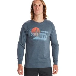 Marmot Freestyle Long Sleeve T Shirt Men's -Marmot Fashion Store NAVHEA D2 2