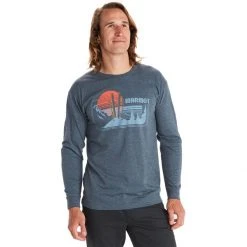 Marmot Freestyle Long Sleeve T Shirt Men's -Marmot Fashion Store NAVHEA D3 1