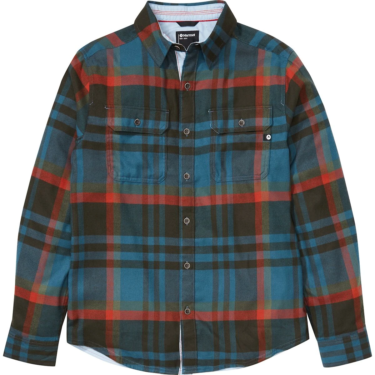 Marmot Del Norte Midweight Flannel Long Sleeve Shirt Men's 4 Marmot Del Norte Midweight Flannel Long Sleeve Shirt Men's - Image 4