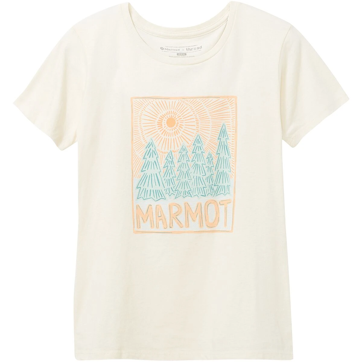 Marmot Woodblock T Shirt Women's 6 Marmot Woodblock T Shirt Women's - Image 6