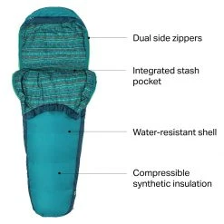 Marmot Trestles 30 Sleeping Bag: 30F Synthetic Kids' -Marmot Fashion Store TURTIL D5